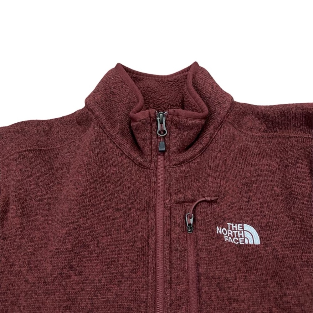 The North Face Men's Zip Up Sweater - Burgundy